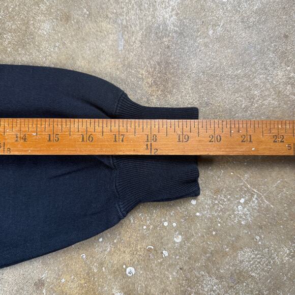 Vintage Tommy Hilfiger Spell Out Sweatshirt Black Blue Green 90s Crewneck L - Picture 9 of 9